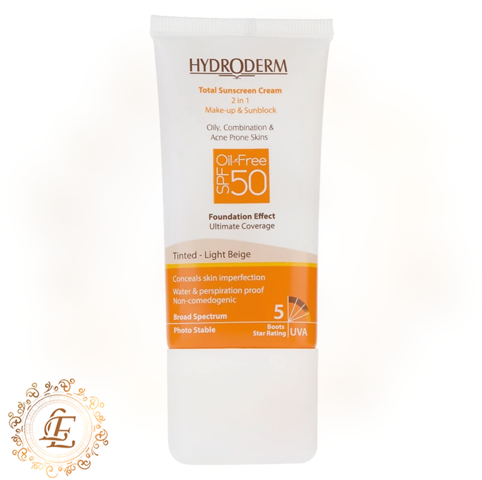 کرم ضد آفتاب هیدرودرم مدل Light Beige حجم 40 میلی لیتر