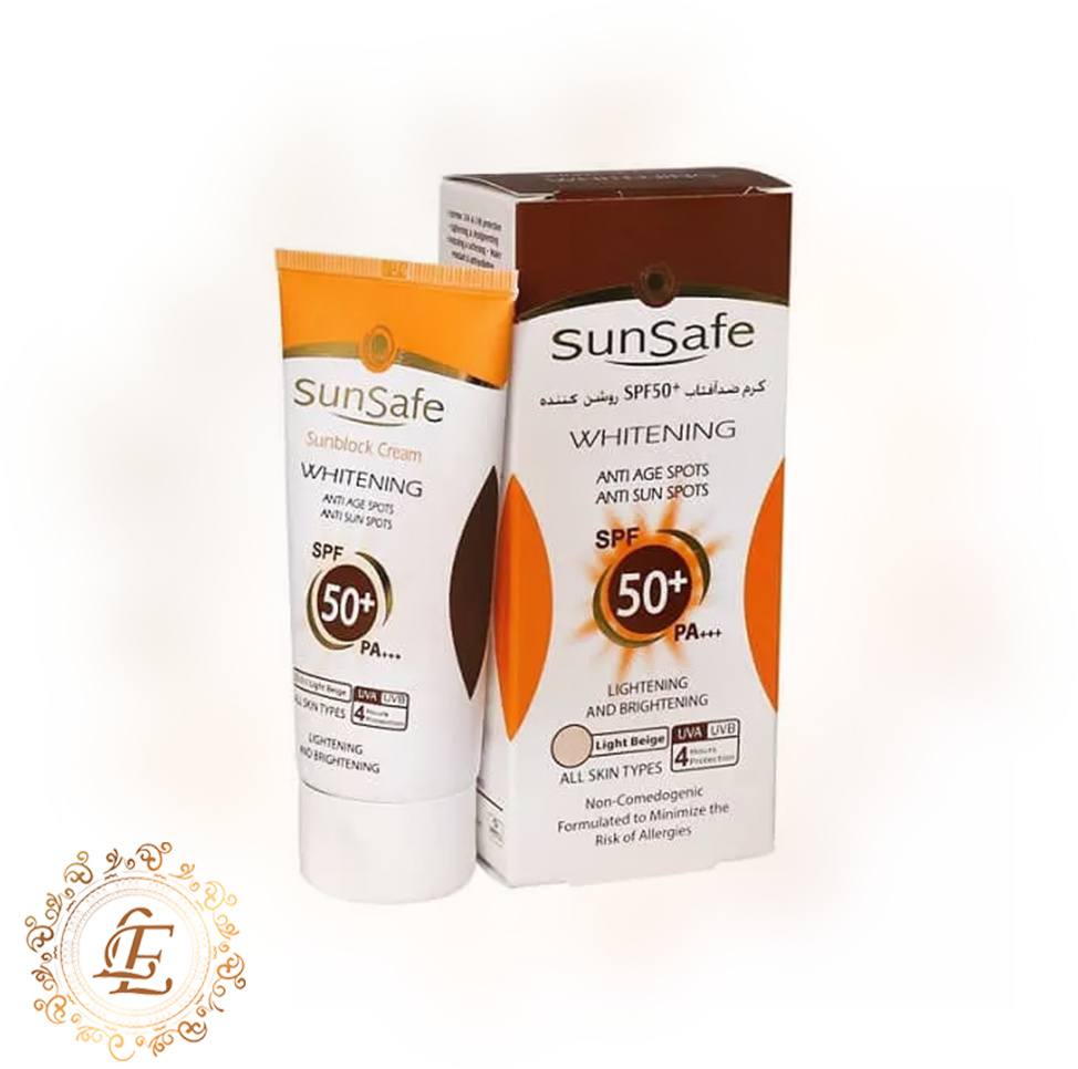 کرم ضد آفتاب و روشن کننده پوست سان سایف (بژ روشن) spf50